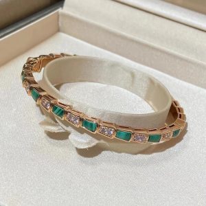 Dupe Bvlgari Malachite Serpenti Viper Bracelet Bangle