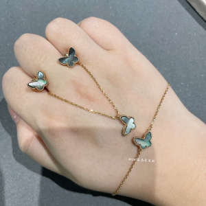 VCA Fauna Gray Butterfly Earrings Bracelet Necklace