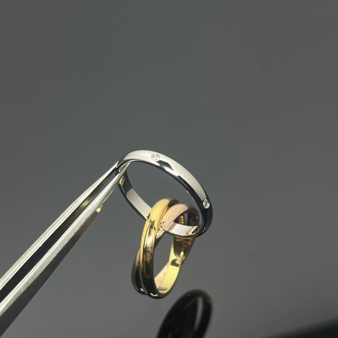 Cartier Trinity Ring - Paved Diamond - Image 4