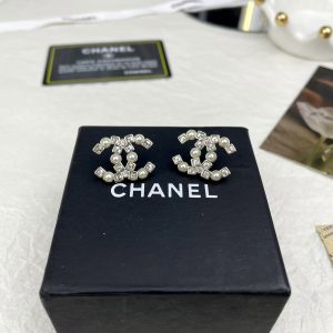 Chanel Pearl and Diamond Paved Earring Stud