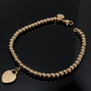 Tiffany Heart Tag Bead Bracelet