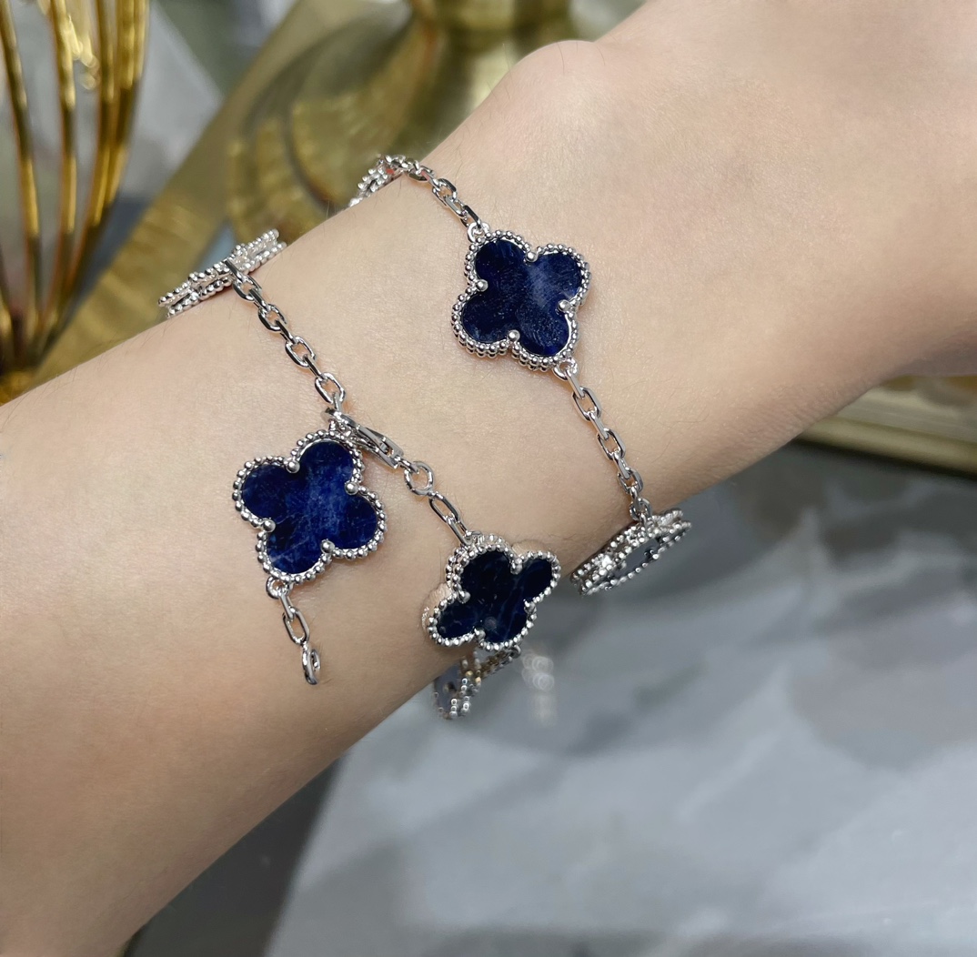 VCA Pietersite Vintage Alhambra Bracelet, 5 Motifs - Image 12