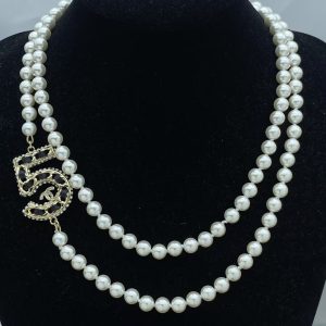 Chanel Two Rows NO.5 Pearl Necklace