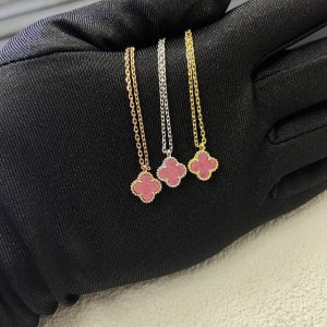 VCA Pink Sweet Alhambra Pendant Necklace, 1 Motif