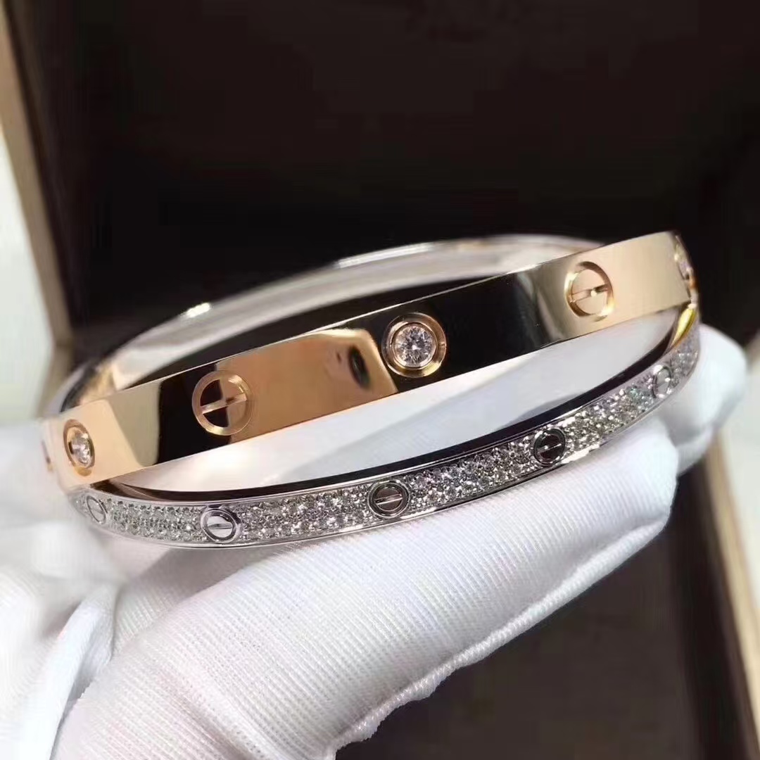 Cartier Cross Mixed Metal Color LOVE Bracelet Bangle - Image 2