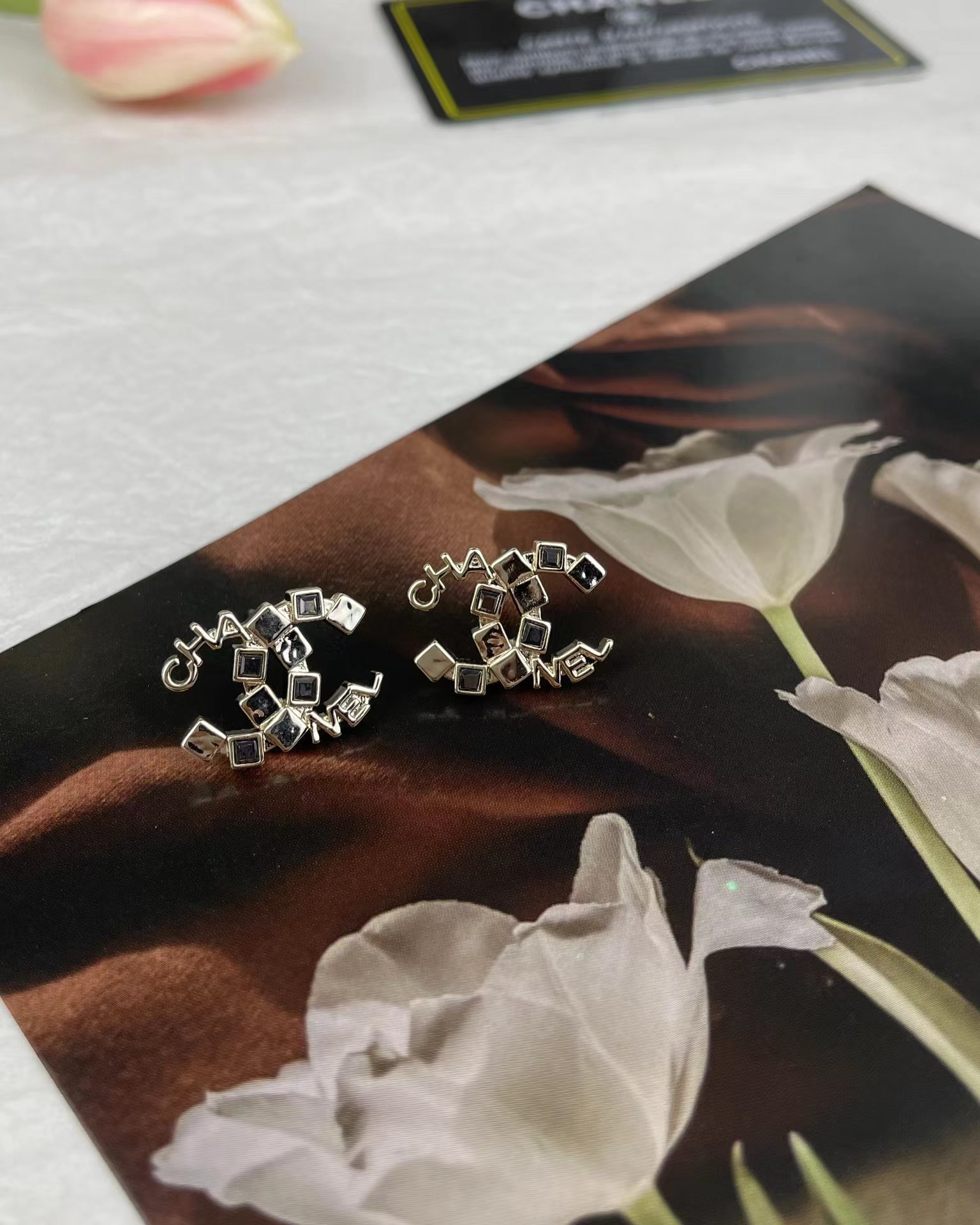 Chanel Letters Double C Earrings