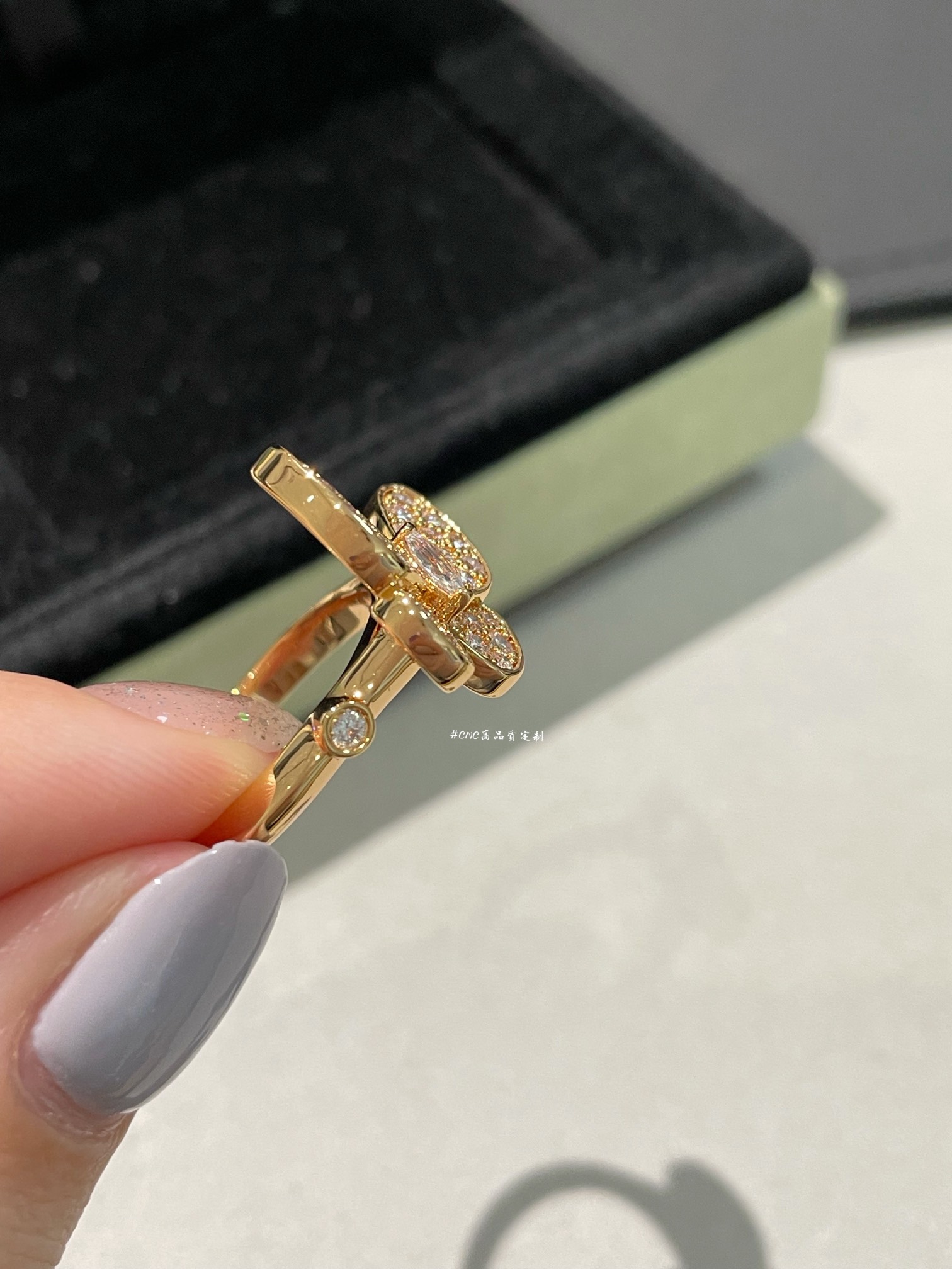VCA Full Diamond Butterfly Ring - Image 16