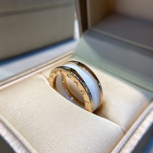 Bvlgari Rose Gold and White B.zero1 Ring