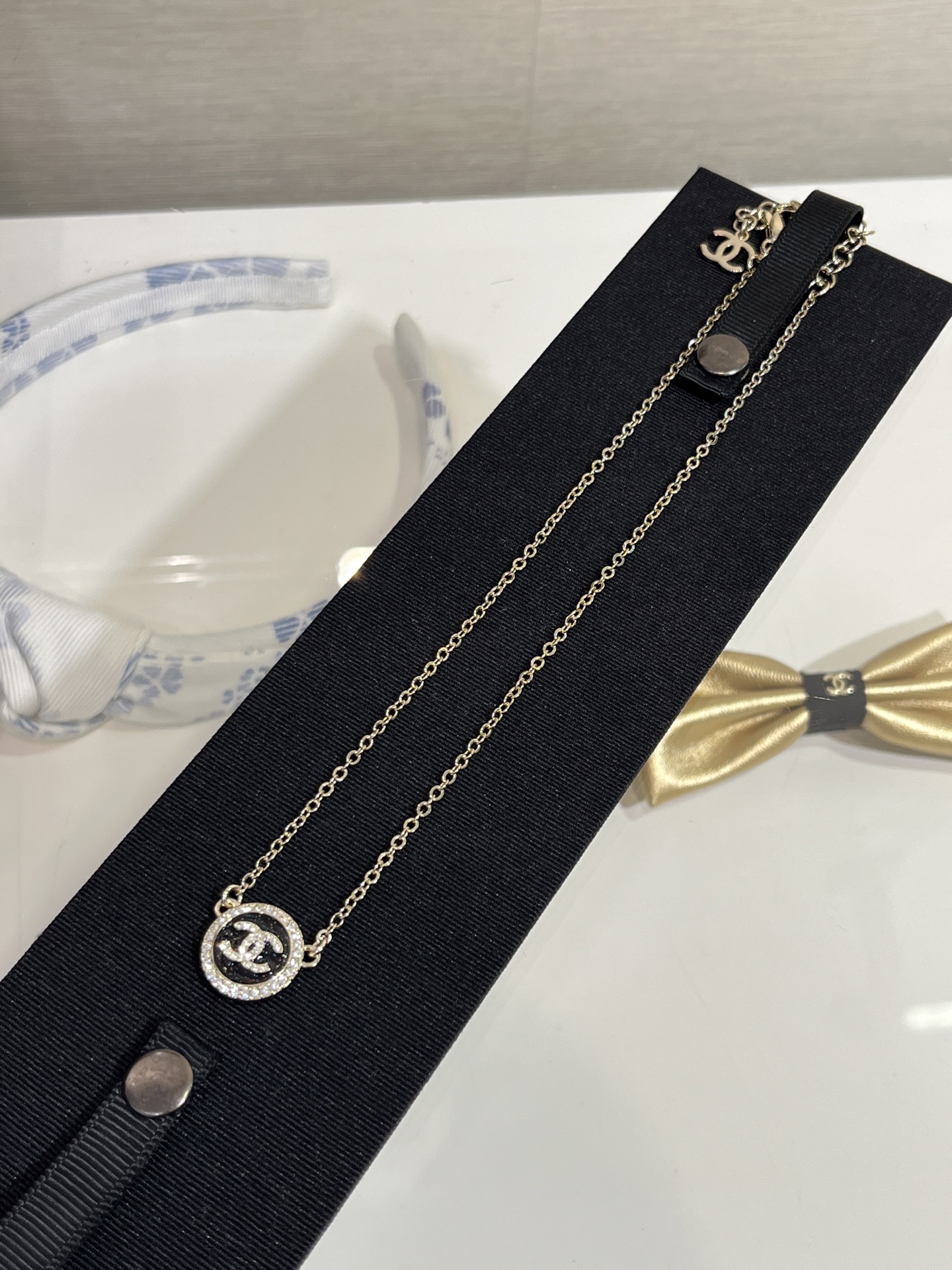 Chanel Diamond CC Round Pendant Necklace - Image 4