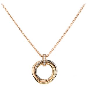 Cartier Mixed Three Metal Color Trinity Necklace