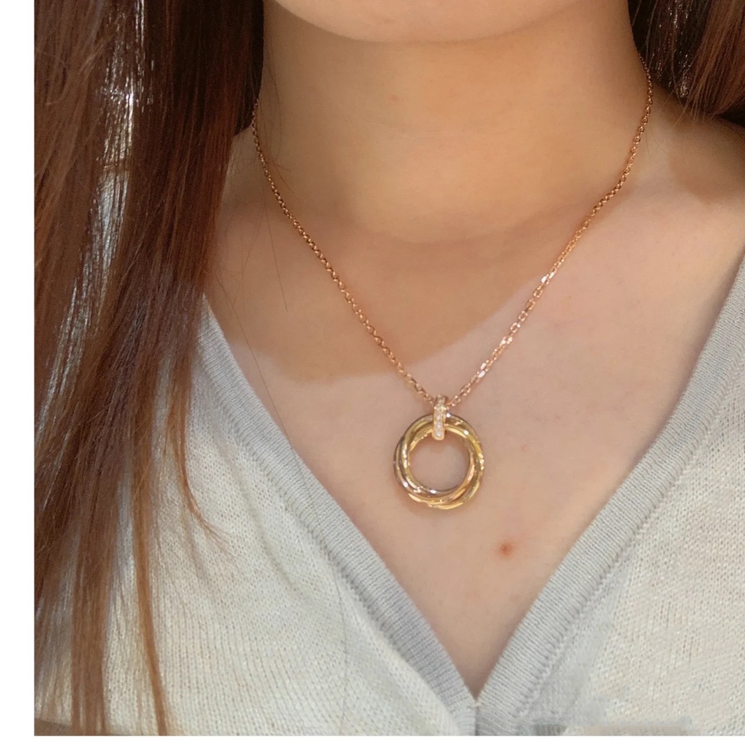 Cartier Mixed Three Metal Color Trinity Necklace - Image 4