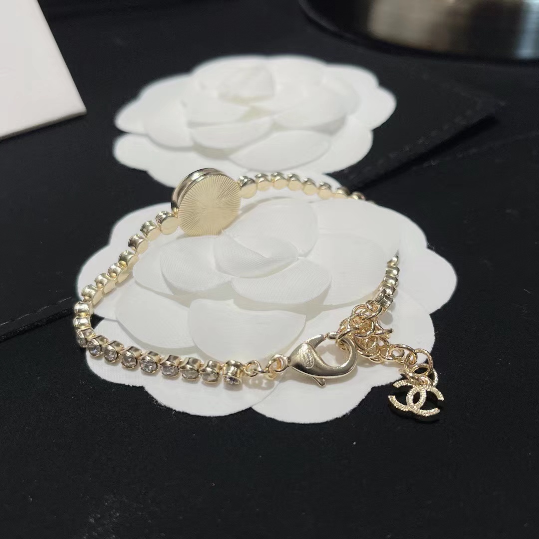 Chanel Full Diamond Round Tag Bracelet - Image 6