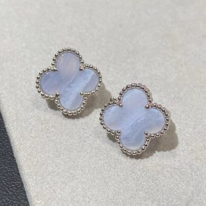 VCA Fog Purple Clover Earrings