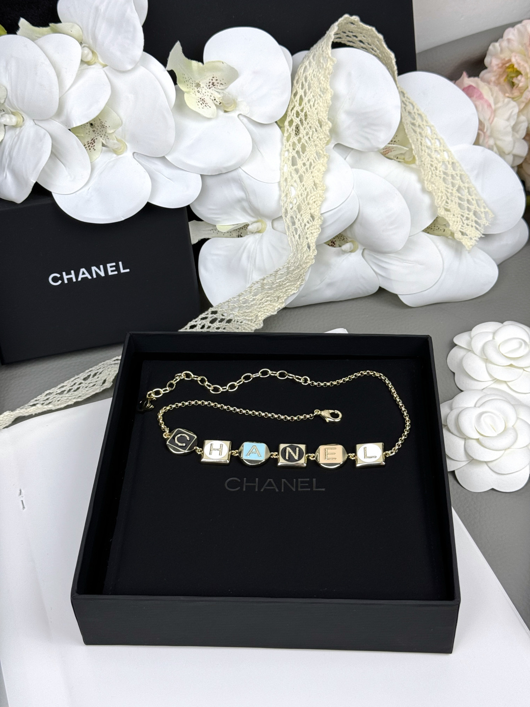 Chanel Geometric Enamel Charms Necklace - Image 5