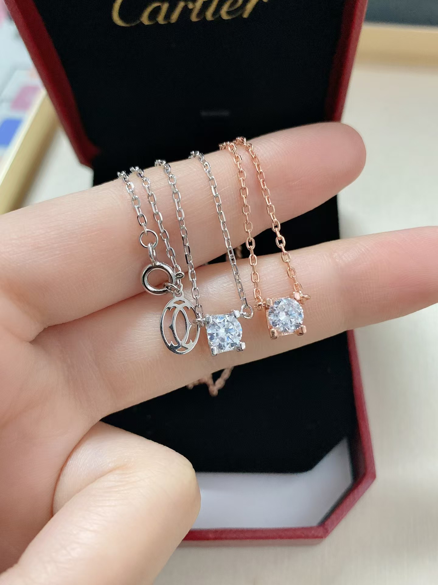 Cartier Diamond Pendant Necklace - Image 2