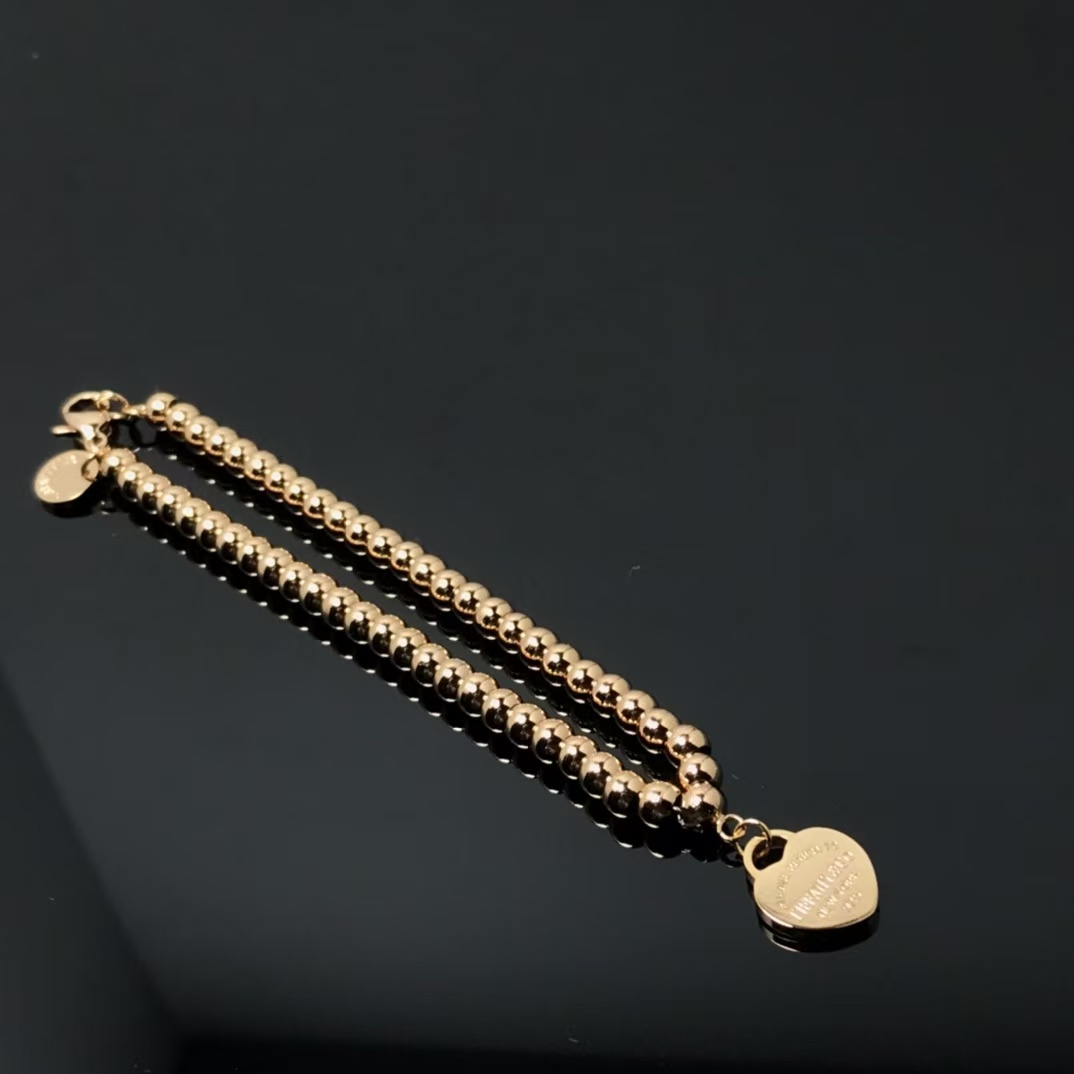 Tiffany Heart Tag Bead Bracelet - Image 3
