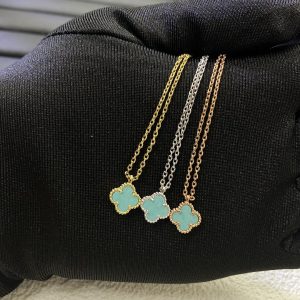 VCA Amazonite Sweet Alhambra Pendant Necklace, 1 Motif