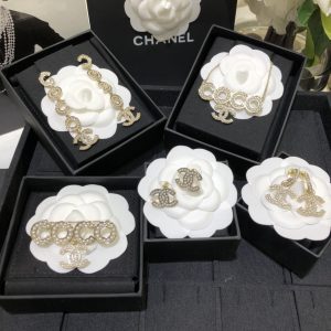 Coco Chanel Brooch Earrings Necklace