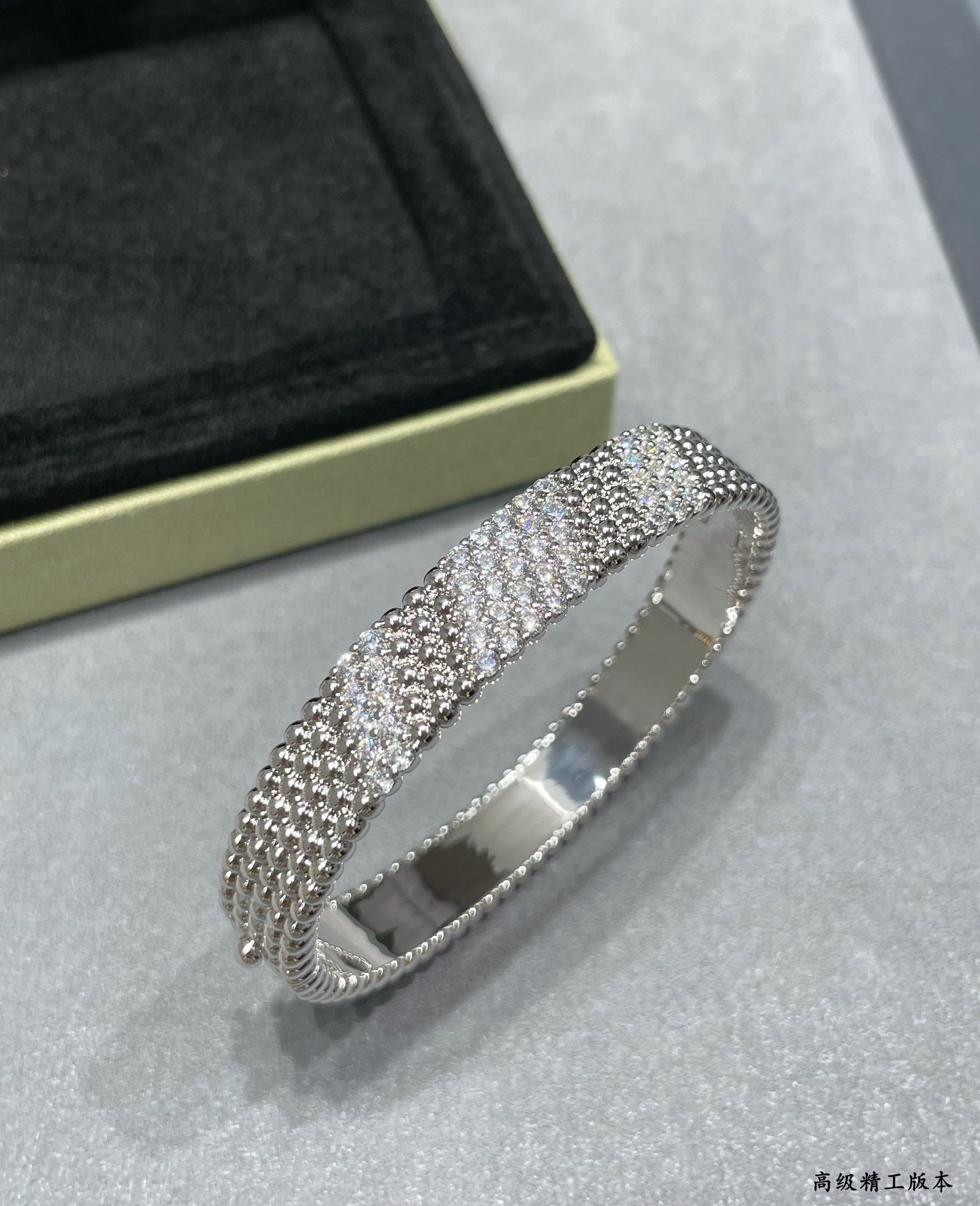 VCA Perlee Diamonds Bracelet Bangle, 5 Rows, Medium Model - Image 5