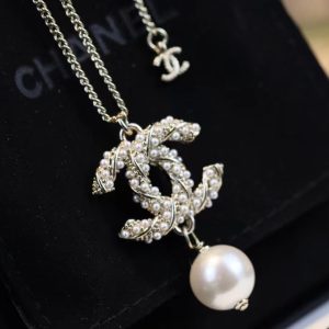 Chanel Long Sweater Pearl Drop Necklace