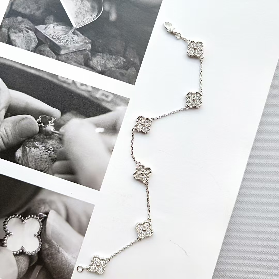 VCA Diamond Sweet Alhambra Bracelet 6 Motifs