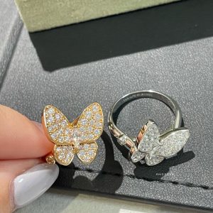 VCA Full Diamond Butterfly Ring
