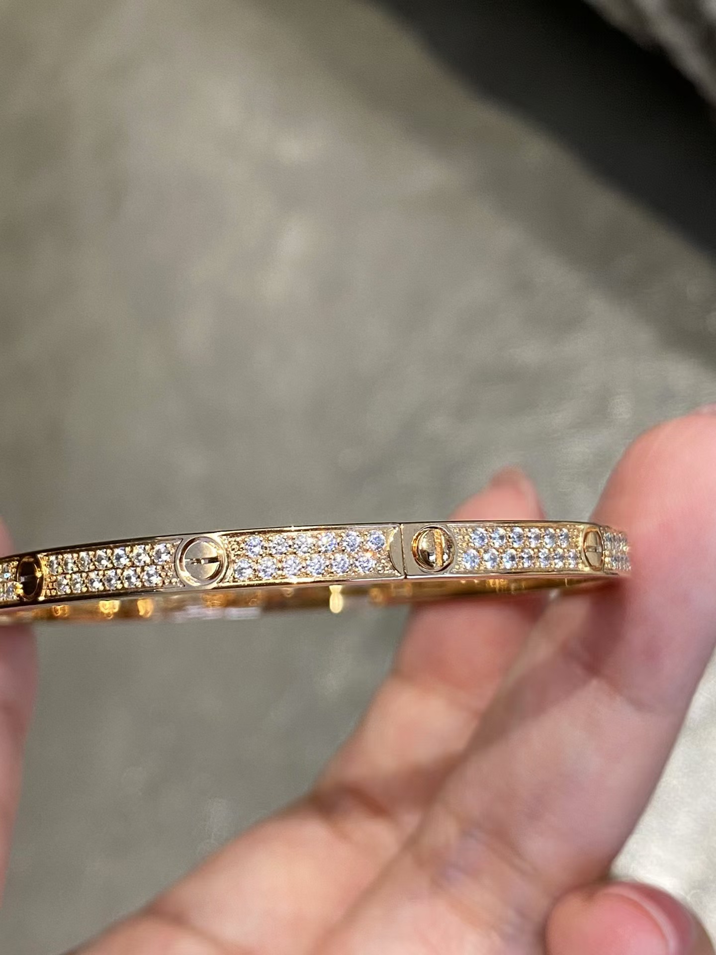 Cartier Diamond Paved LOVE Bracelet Bangle - Image 5