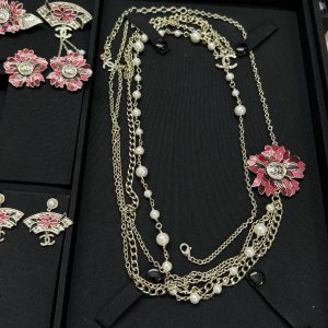 Chanel Flower Multiple Layers Sweater Necklace