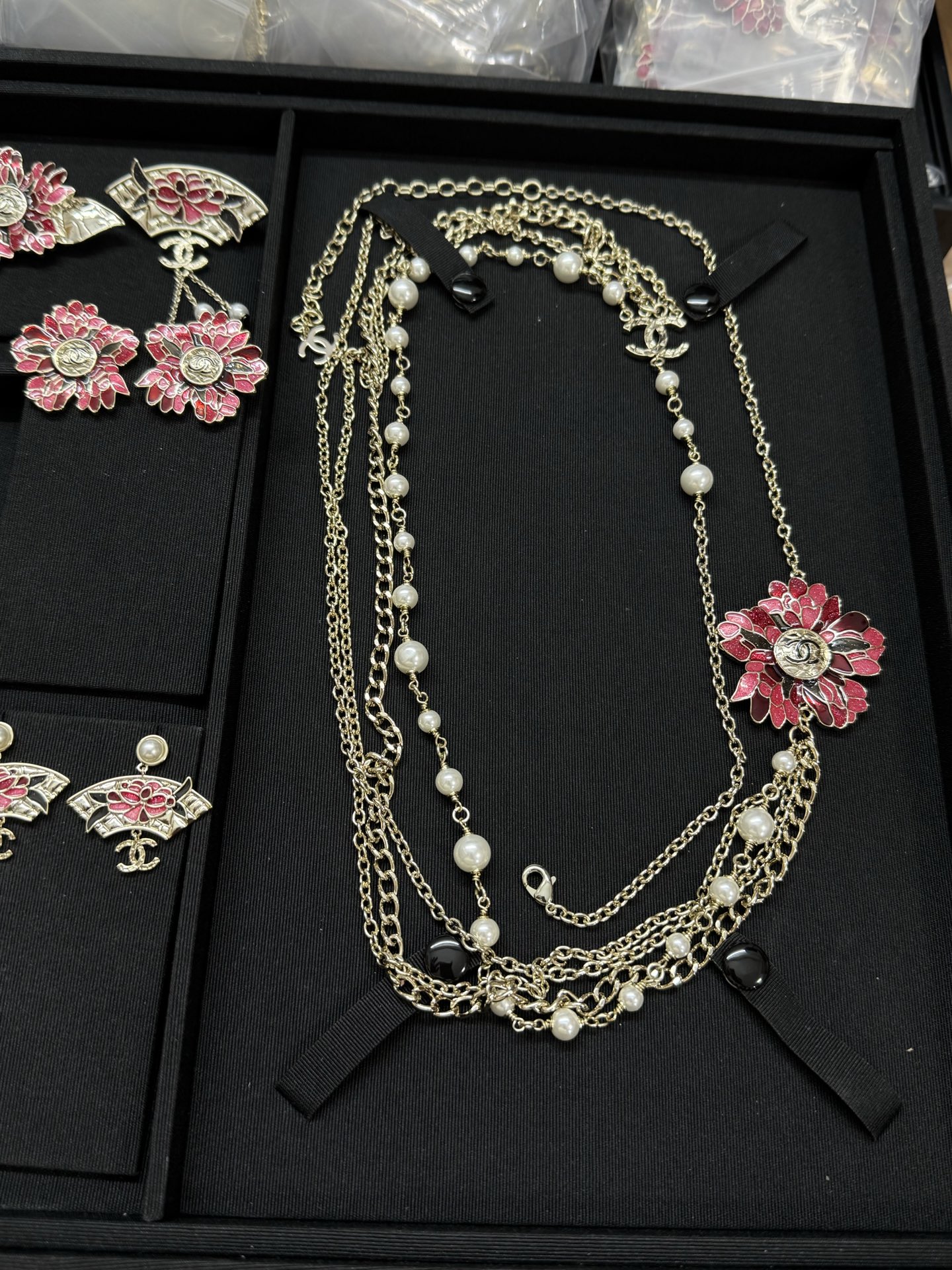 Chanel Flower Multiple Layers Sweater Necklace