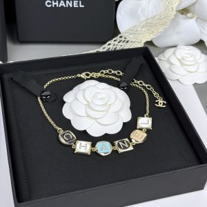 Chanel Geometric Enamel Charms Necklace