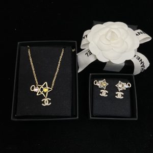 Chanel Dreamy Star Earrings Necklace