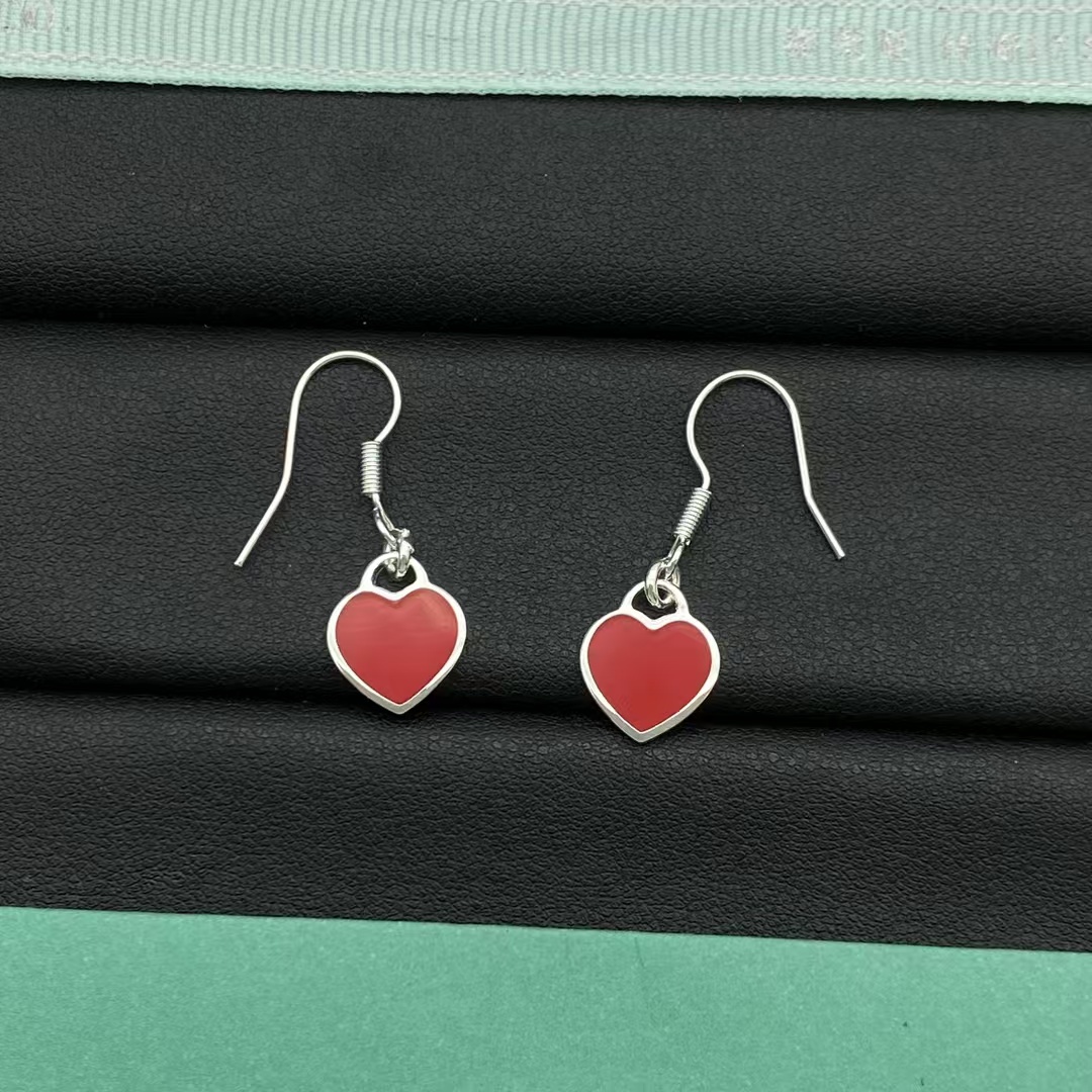 Tiffany Hook Heart Drop Earrings - Image 9