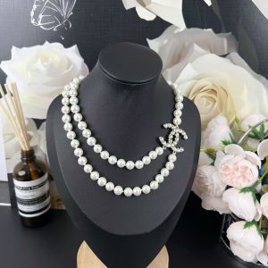 Chanel Elegant Two Layers Pearl Necklace
