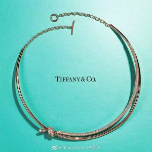 Tiffany Knot Double Row Hinged Necklace