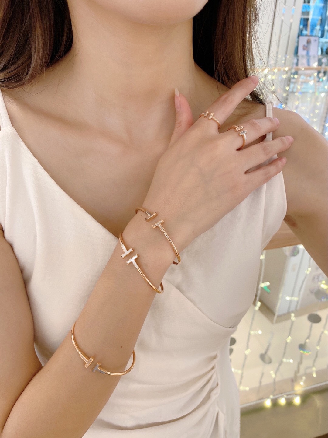 Tiffany Open Cuff Double T Bangle Bracelet - Image 7