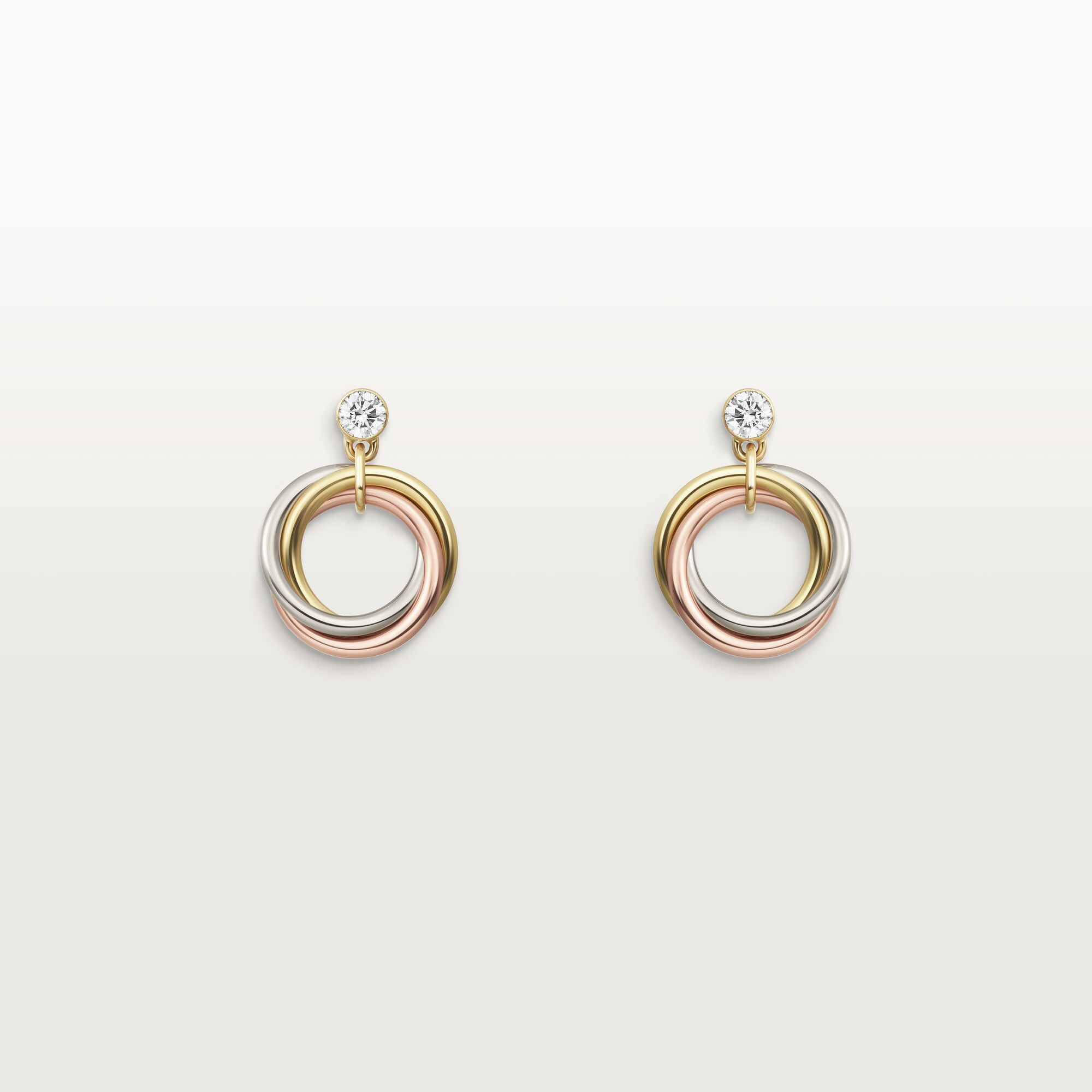 Cartier Trinity Earrings, Brilliant-cut Diamonds - Image 3
