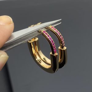 Tiffany Pink Diamond Lock Earrings