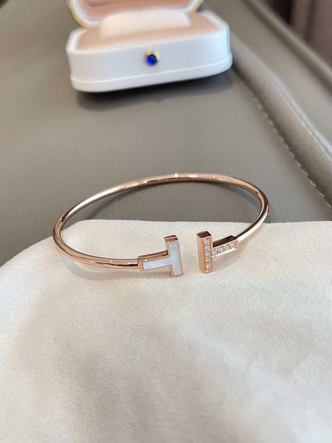 Tiffany Open Cuff Double T Bangle Bracelet - Image 6