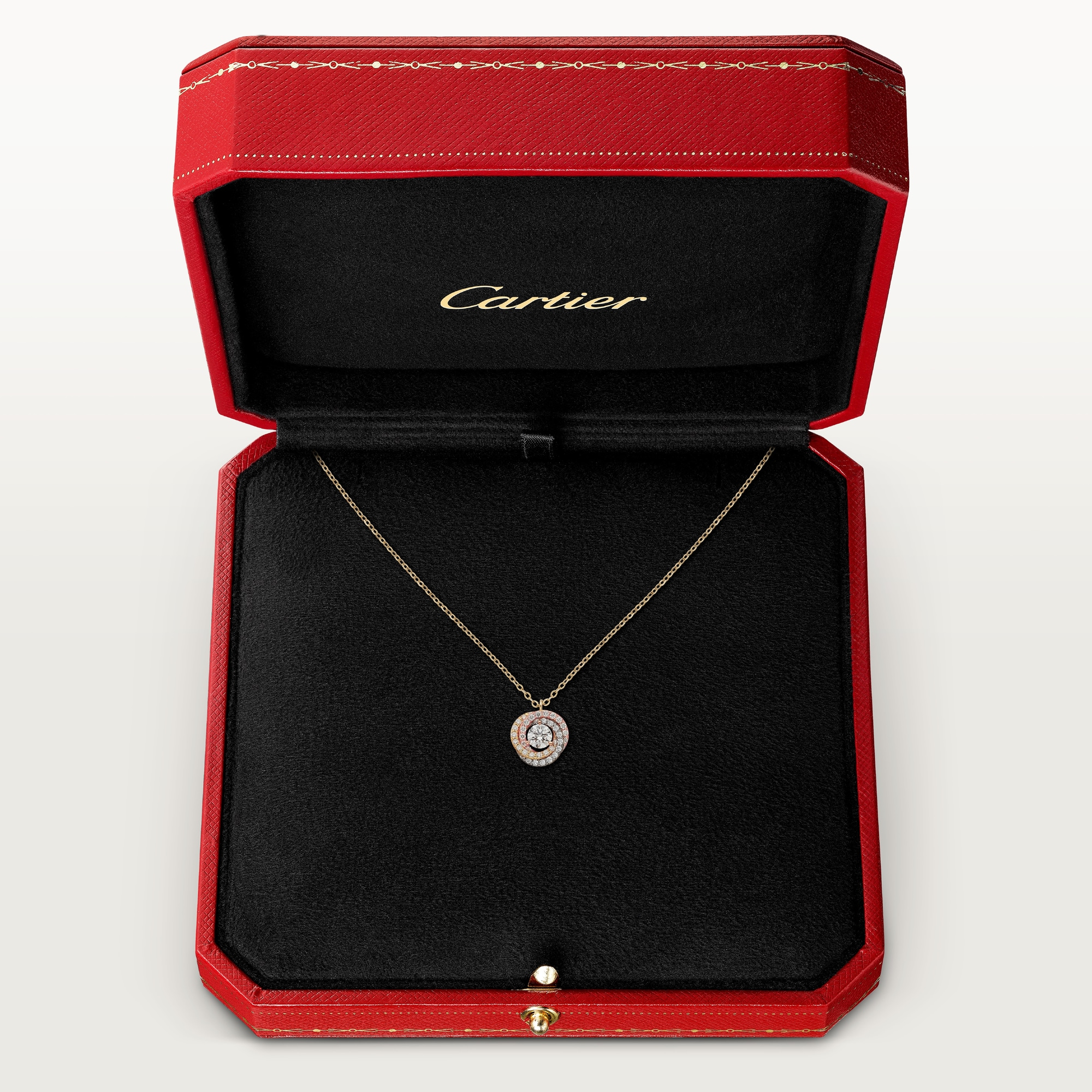 Cartier Full Diamond Paved Trinity Pendant Necklace - Image 5