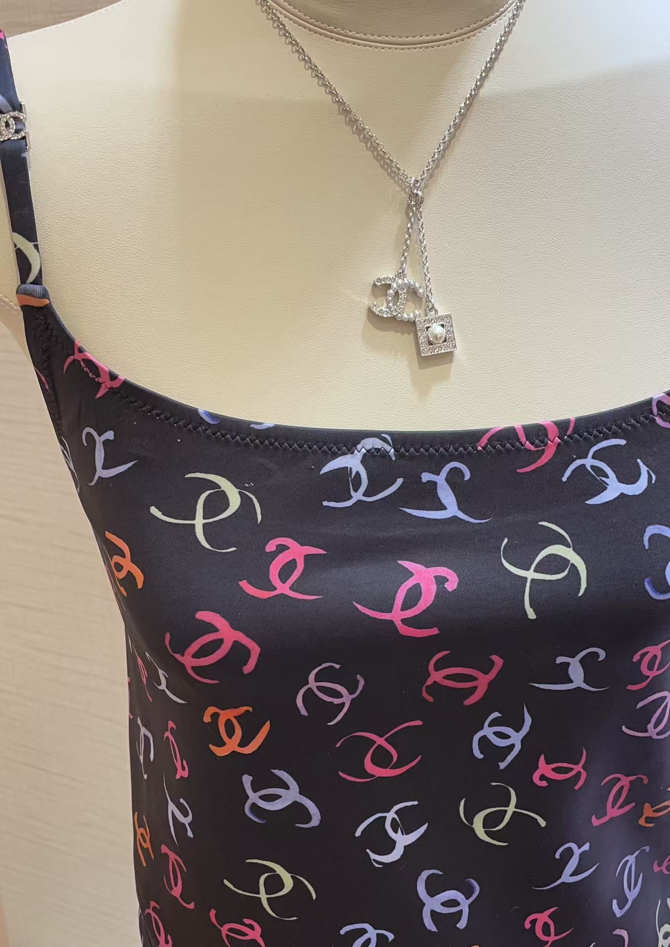 Chanel Two Pendants Drop Y Necklace - Image 8