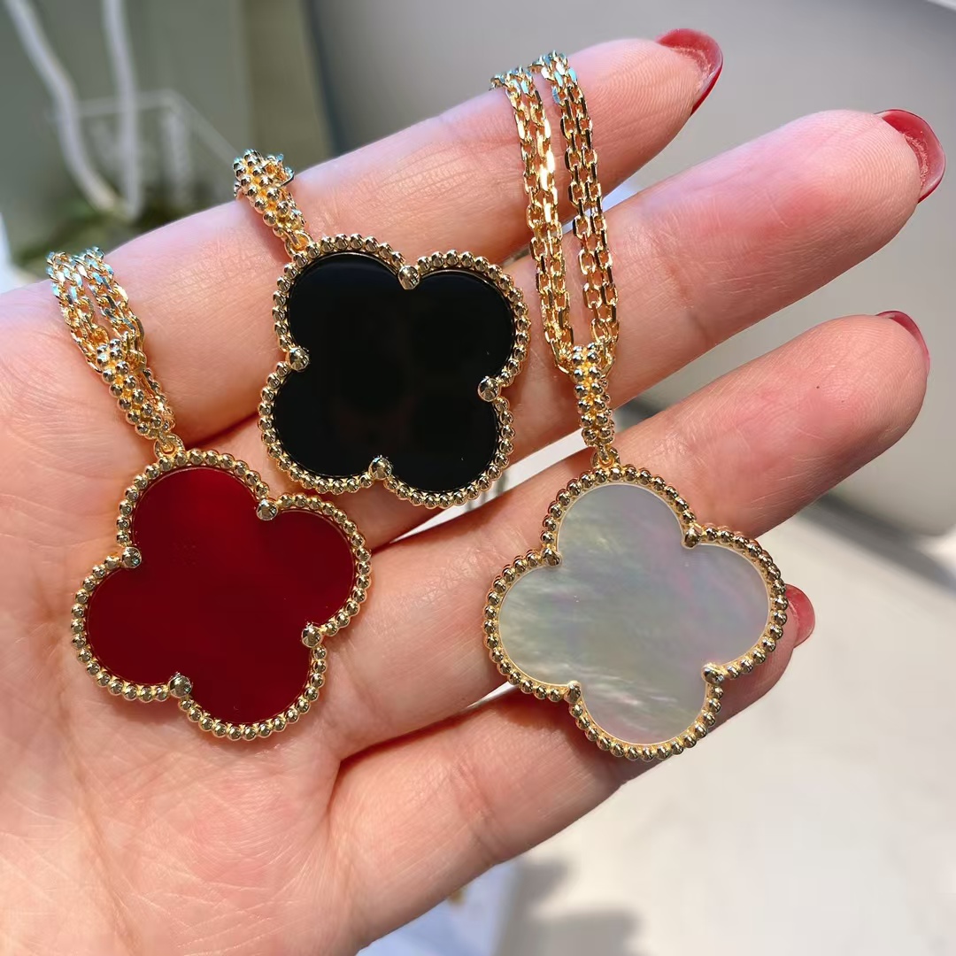 VCA Vintage Alhambra Pendant Large Clover Sweater Necklace - Image 2