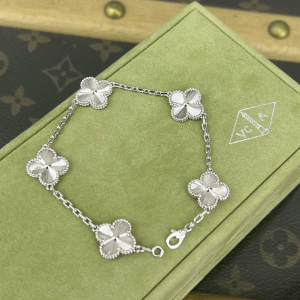 VCA Laser Silver 5 Motifs Vintage Alhambra Bracelet