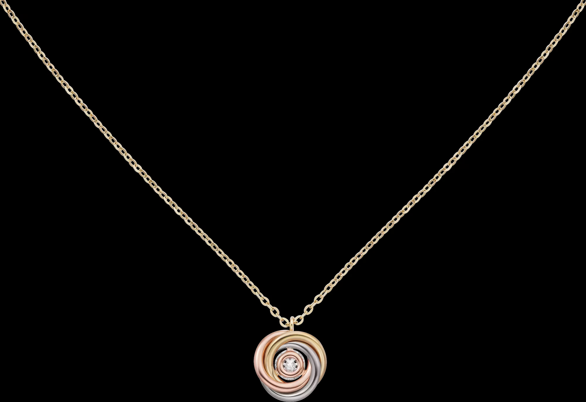 Cartier Full Diamond Paved Trinity Pendant Necklace - Image 7