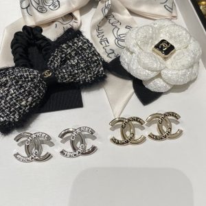 Chanel Enamel Monogram CC Earrings