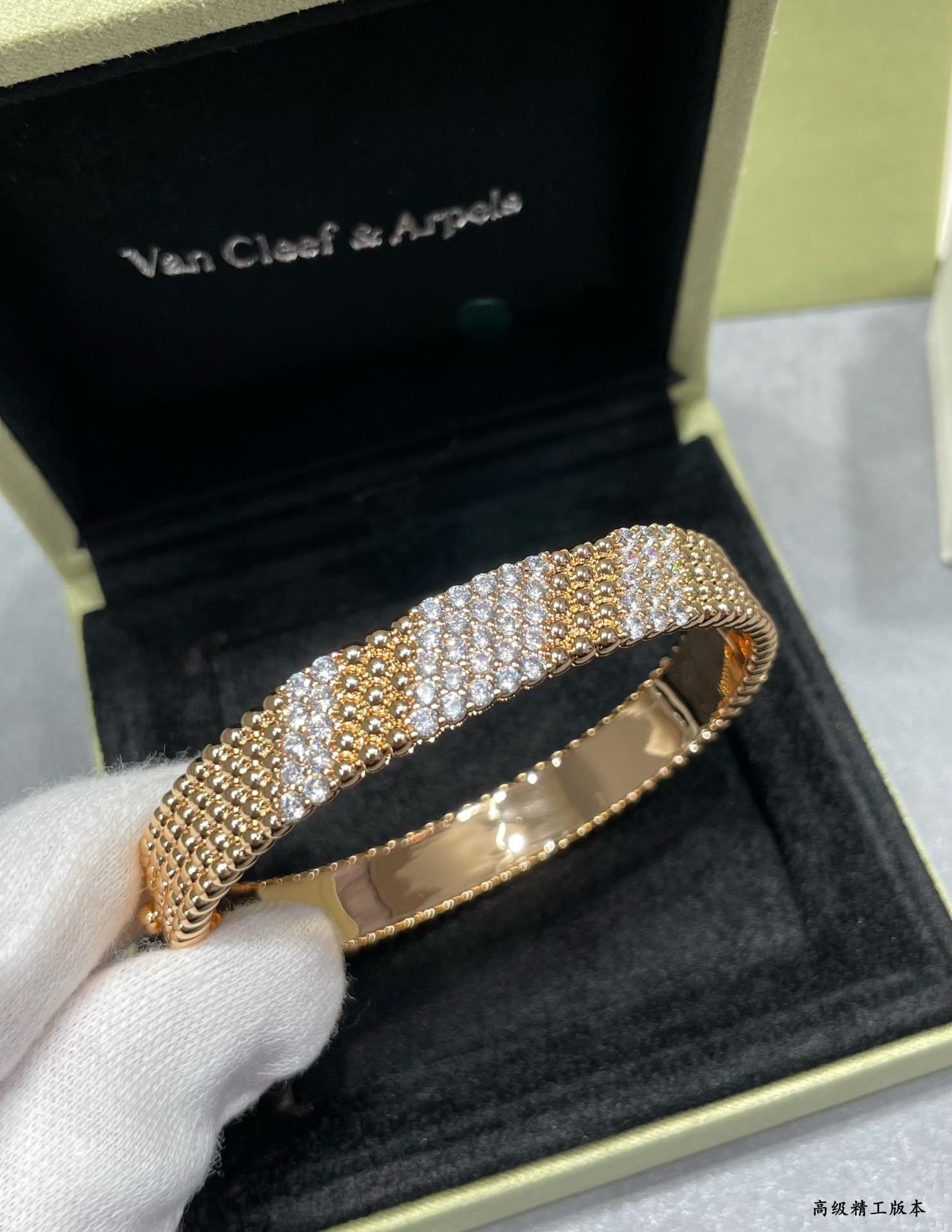 VCA Perlee Diamonds Bracelet Bangle, 5 Rows, Medium Model - Image 7