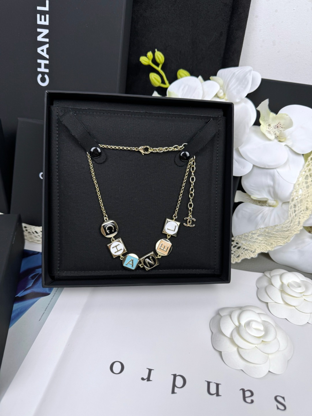 Chanel Geometric Enamel Charms Necklace - Image 6