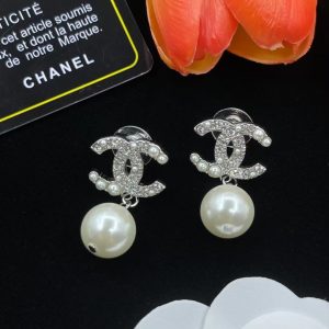 Chanel Prom Pearl Dangle Earrings