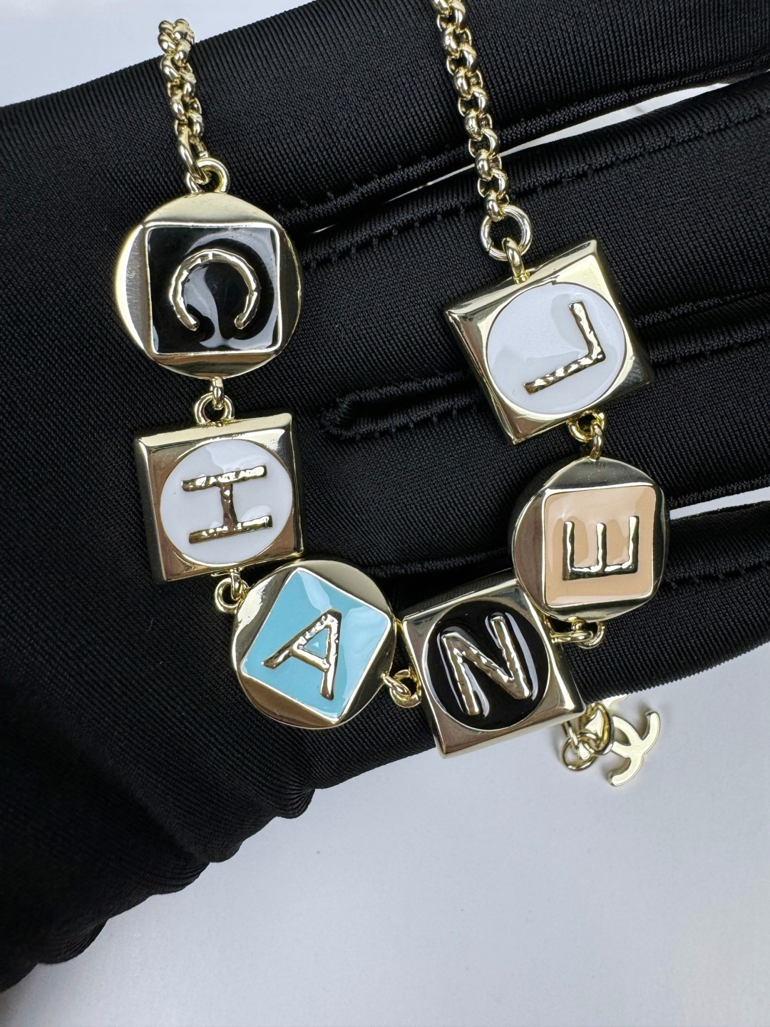 Chanel Geometric Enamel Charms Necklace - Image 2