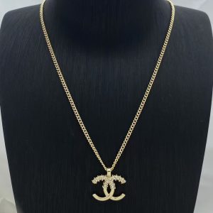 Chanel Coco Pendant Minimalistic Gold Necklace