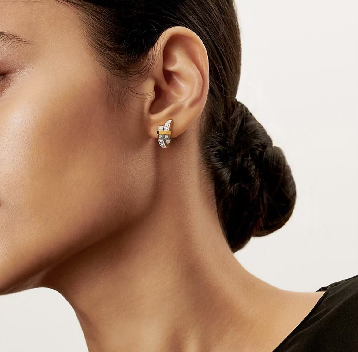 Tiffany Edge Hoop Earrings - Image 2